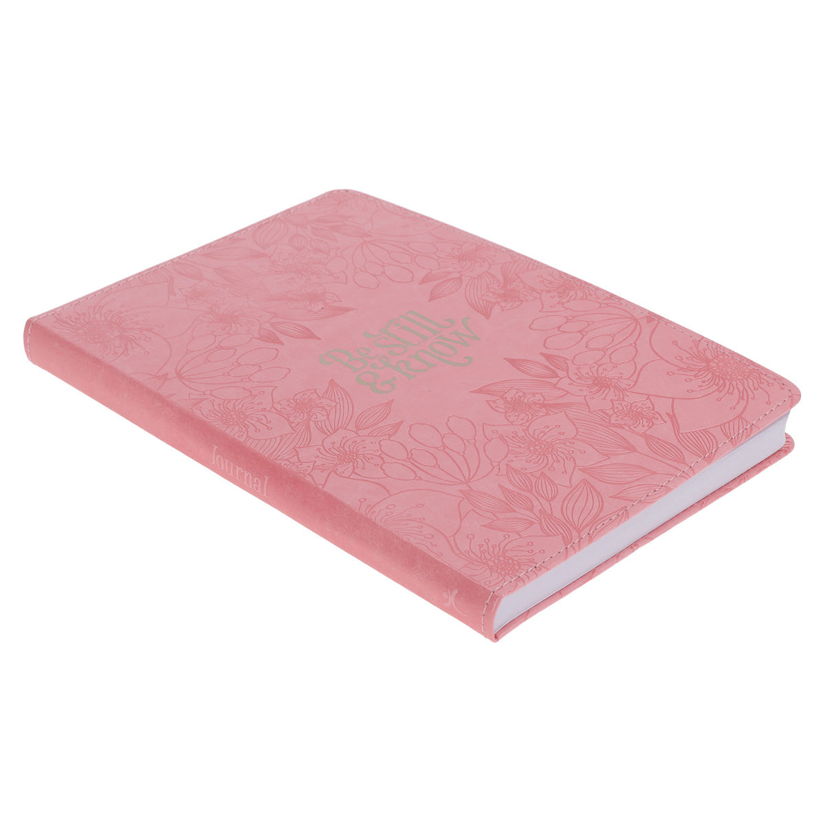 Be Still and Know Pink Faux Leather Journal