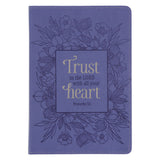 Trust in the Lord with All Your Heart Purple Faux Leather Journal