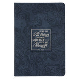 I Can Do All Things Through Christ Who Gives Me Strength Faux Leather Journal