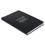 With God All Things Are Possible Black Faux Leather Journal