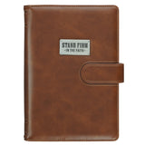 Stand Firm in the Faith Faux Leather Journal with Elastic Pen Holder and Magnetic Closure