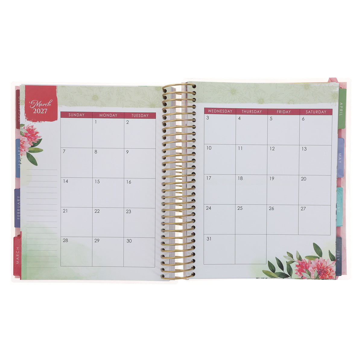 2027 Diary - 18-Month Planner for Women - Strength and Dignity - Wirebound