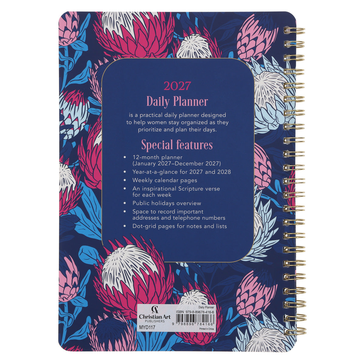 2027 Diary - Daily Planner - His Mercies Are New Every Morning - Wirebound