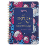2027 Diary - Daily Planner - His Mercies Are New Every Morning - Wirebound