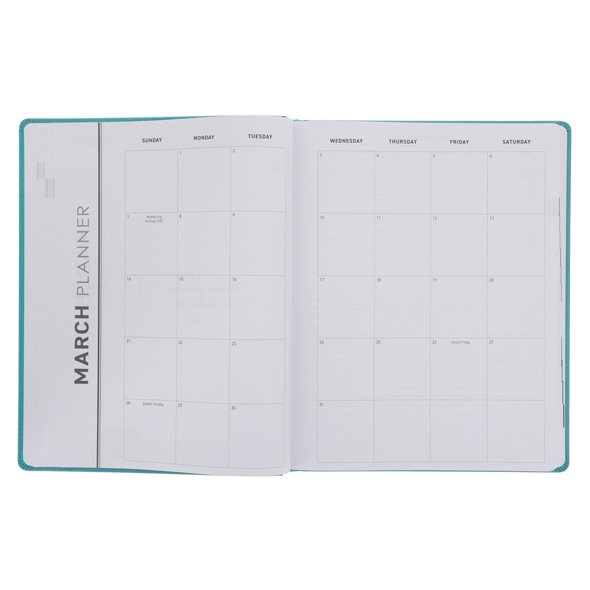 2027 A4 Executive Diary - Daily Planner - Be Still and Know - Faux Leather