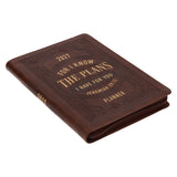 2027 Executive Diary - Daily Planner - For I Know the Plans - Faux Leather with Zip