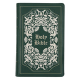 KJV Dark Green Genuine Leather Deluxe Gift Bible