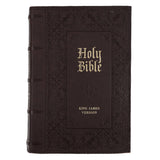 KJV Brown Vintage Design Genuine Leather Full-Size Bible Giant Print