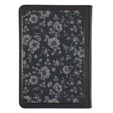 KJV Grey Floral Genuine Leather Compact Large Print Bible