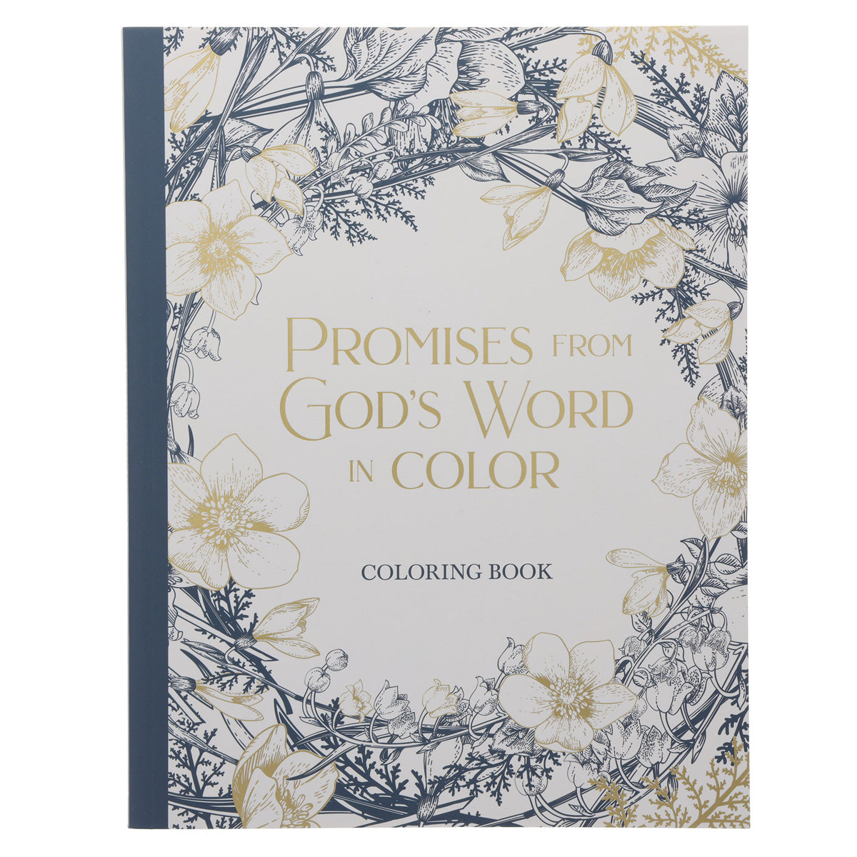 Promises from God's Word in Color Blue Floral Coloring Book (Paperback)