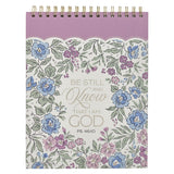 Be Still and Know That I Am God A4 Floral Wirebound Notepad