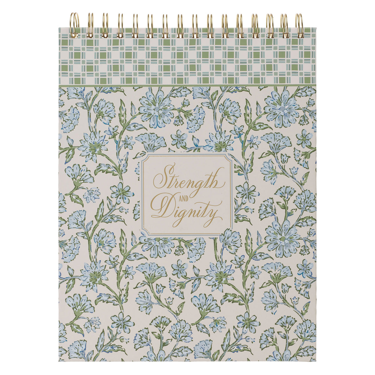 Strength and Dignity A4 Floral Wirebound Notepad