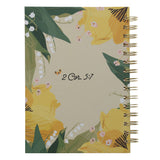 Walk by Faith, Not by Sight Yellow Floral Hardcover Wirebound Journal
