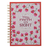 Walk by Faith Pink Hardcover Wirebound Journal