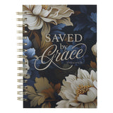 Saved by Grace Floral Hardcover Wirebound Journal