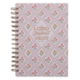 Psalm 23 Floral Hardcover Wirebound Journal
