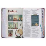 NLT Pink Faux Leather The Discovery Bible with Indexing Tabs
