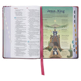 NLT Pink Faux Leather The Discovery Bible with Indexing Tabs