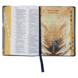NLT Blue Faux Leather The Discovery Bible with Indexing Tabs