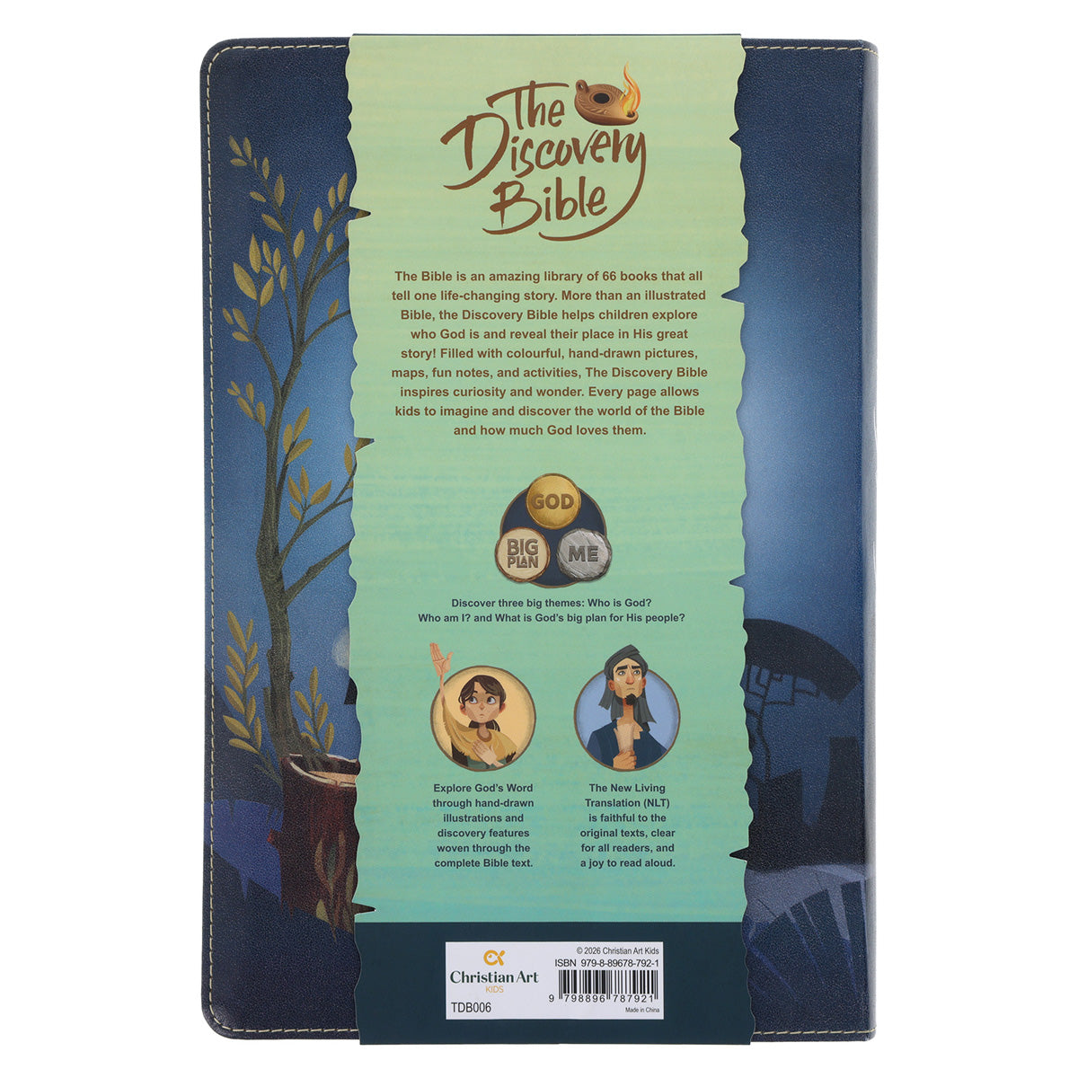 NLT Blue Faux Leather The Discovery Bible with Indexing Tabs