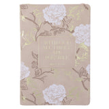 With God All Things Are Possible Blush Faux Leather Journal with Zipped Closure