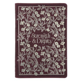 Strength and Dignity Burgundy Faux Leather Journal with Zipped Closure