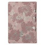 With God All Things Floral and Butterfly Blush Faux Leather Journal with Zipped Closure