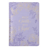 Walk by Faith Not by Sight Lavender Faux Leather Journal with Zipped Closure