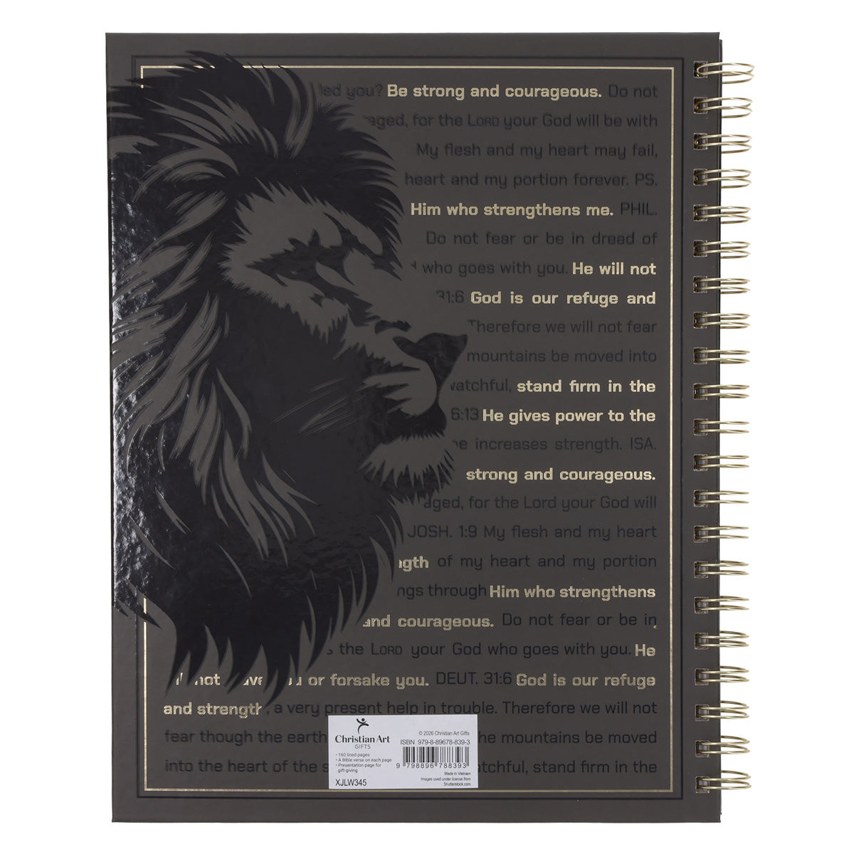 Lion Black Hardcover A4 Wirebound Journal