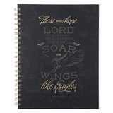 Eagles Wings Black Hardcover A4 Wirebound Journal
