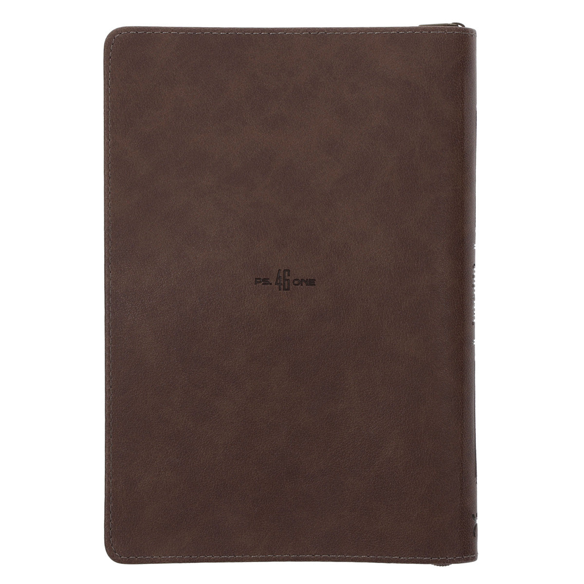 Refuge and Strength Two-Tone Brown Faux Leather Journal with Zipped Closure