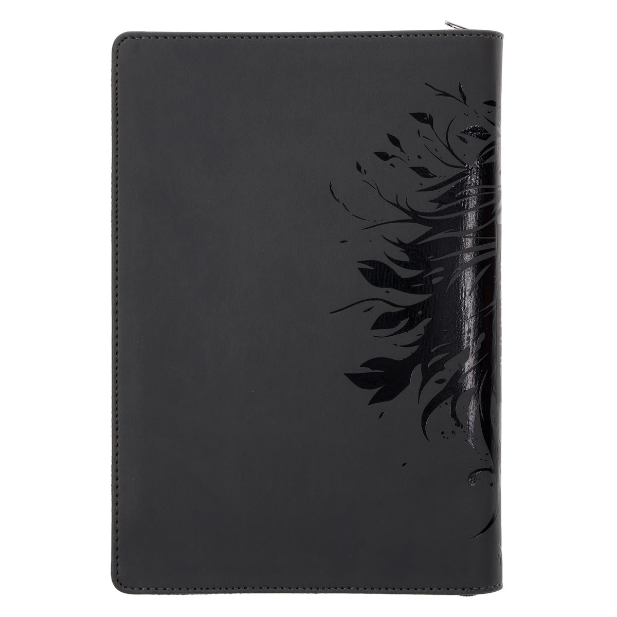 Strong & Courageous Grey Lion Faux Leather Journal with Zipped Closure