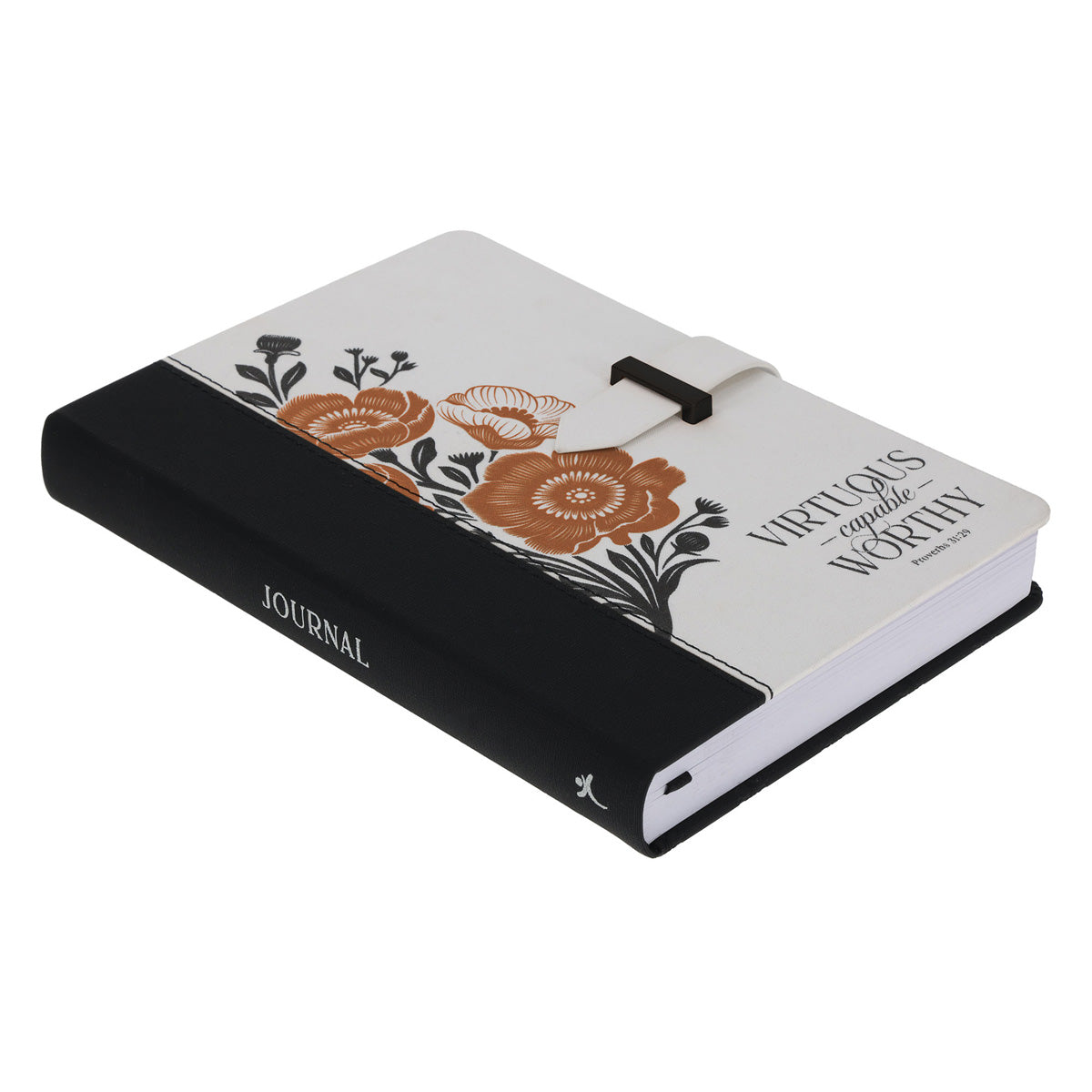 Virtuous Capable Worthy Hardcover Faux Leather Journal