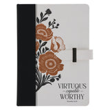 Virtuous Capable Worthy Hardcover Faux Leather Journal