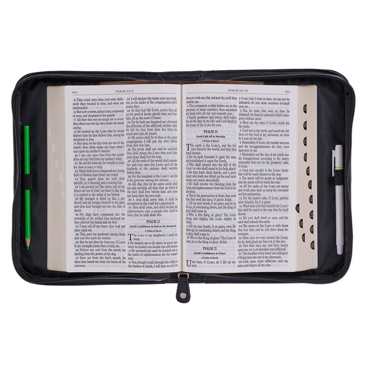 Those Who Hope In The Lord Two-Tone Faux Leather Bible Bag - Isaiah 40:31