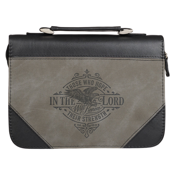 Those Who Hope In The Lord Two-Tone Faux Leather Bible Bag - Isaiah 40:31