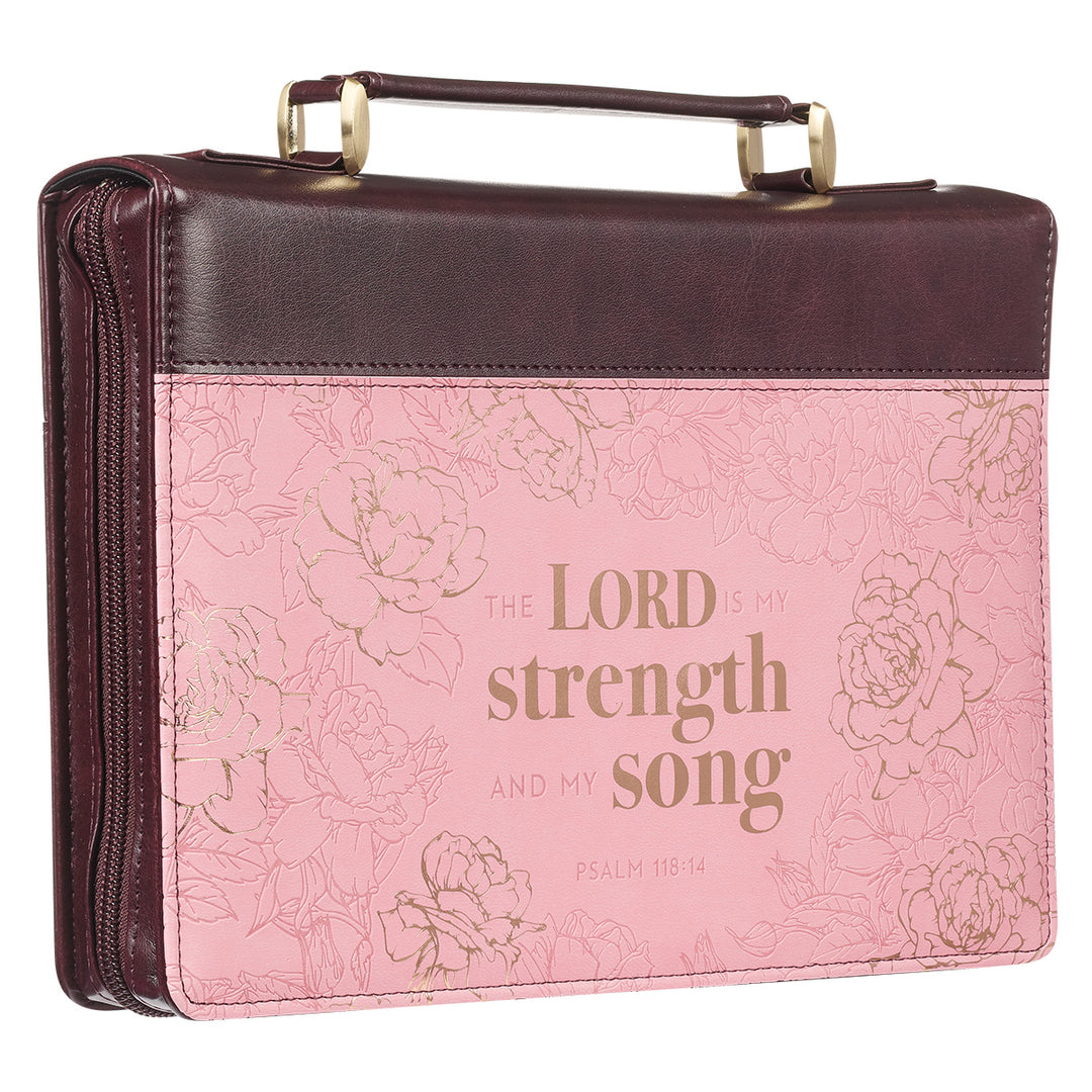 The Lord Is My Strength & My Song Psalm 118:14 (Faux Leather Bible Bag)