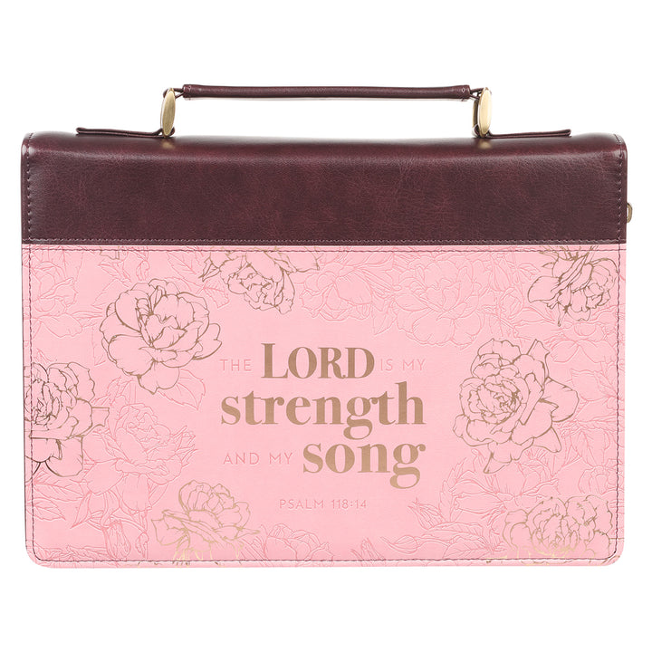 The Lord Is My Strength & My Song Psalm 118:14 (Faux Leather Bible Bag)