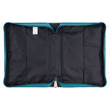 May God's Grace Be With You Teal Paisley (Faux Leather Bible Bag)