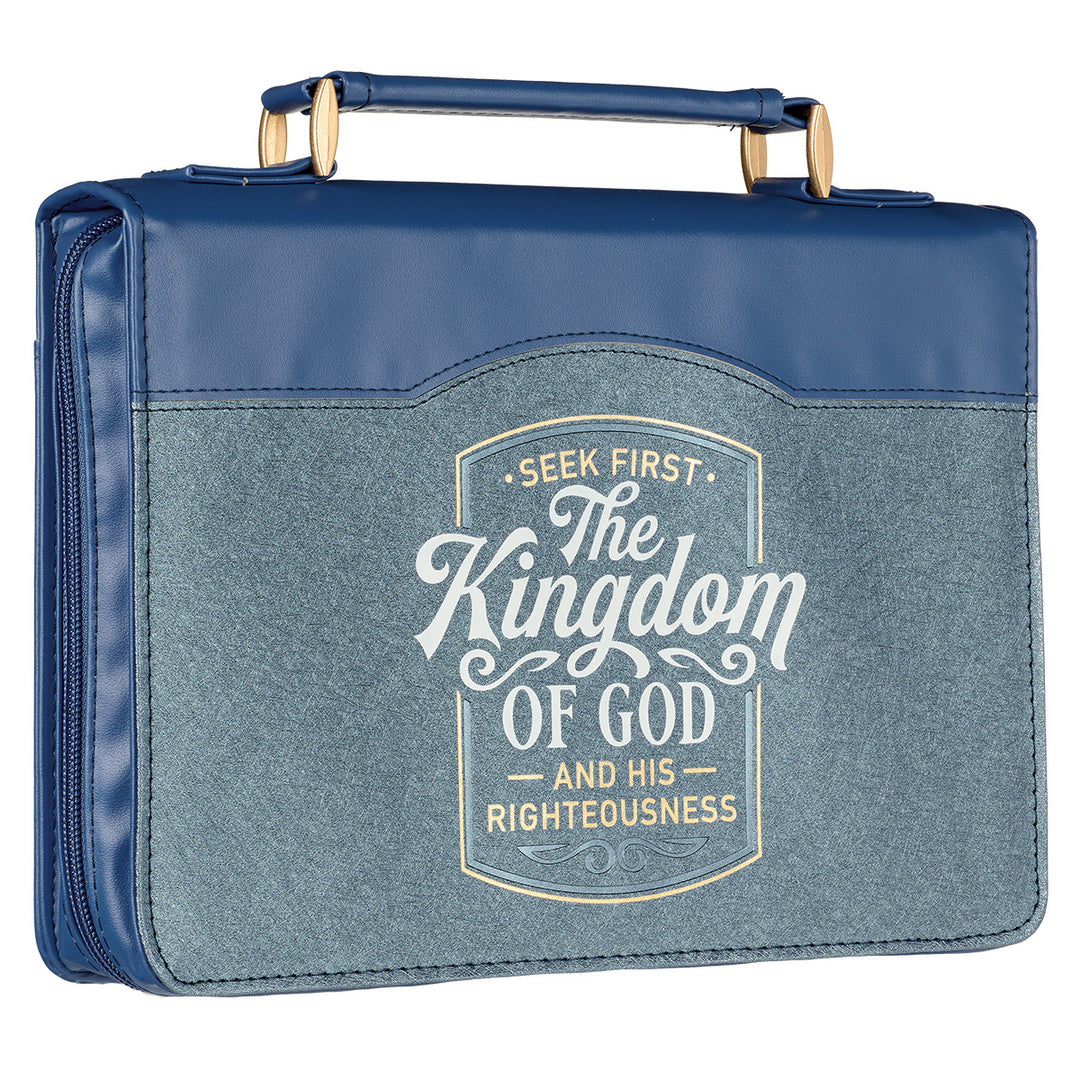 Seek First The Kingdom Of God (Faux Leather Bible Bag)