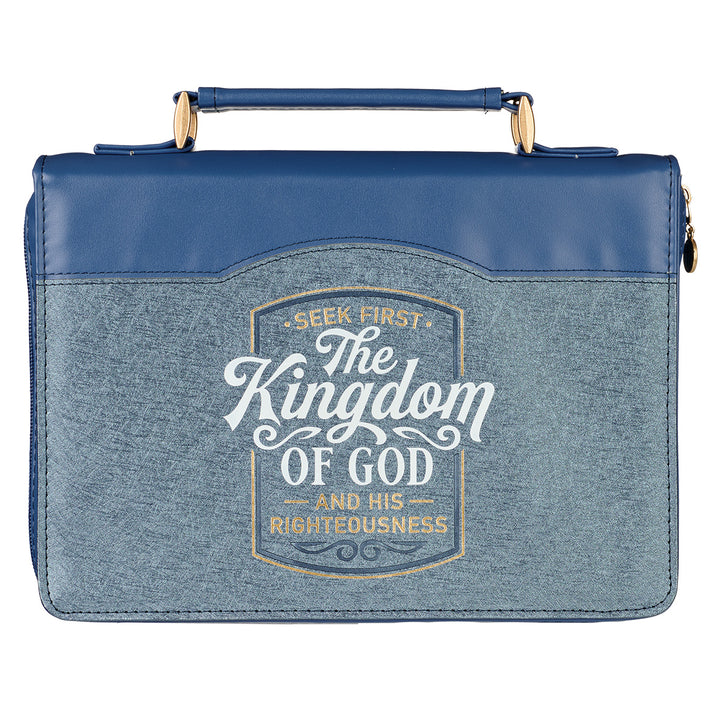Seek First The Kingdom Of God (Faux Leather Bible Bag)