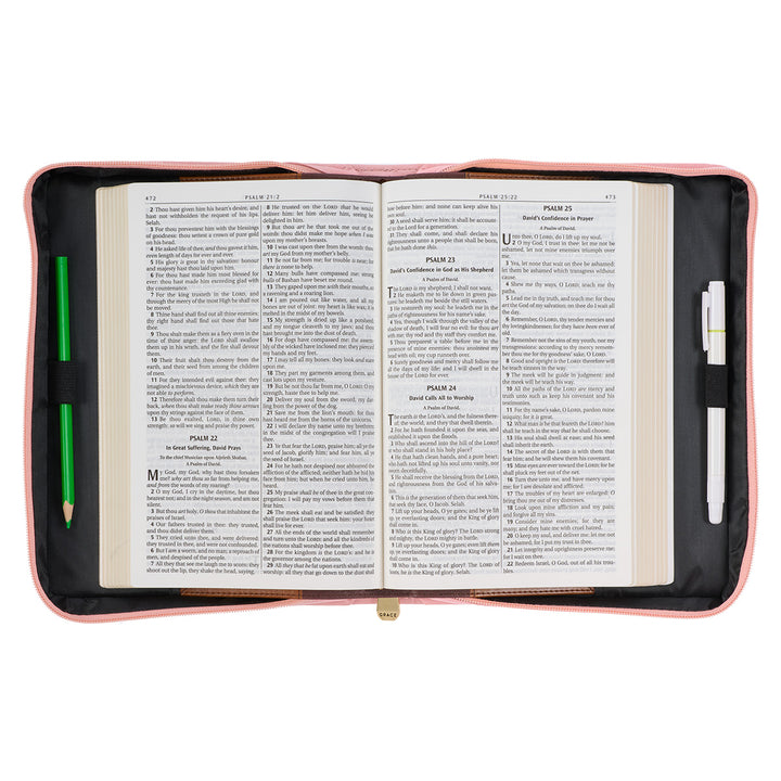 His Mercy Never Fails Watercolor (Faux Leather Bible Bag)
