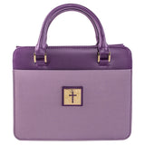 Cross Purple (Faux Leather Fashion Bible Bag)