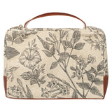 Amazing Grace Floral Cream And Brown Canvas Bible Bag - 2 Cor 12:9
