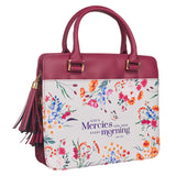 God's Mercies Are New Every Morning Faux Leather Bible Bag - Lamentations 3:23