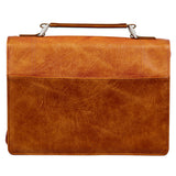 Trust in the Lord Two-Tone Brown Faux Leather Bible Bag