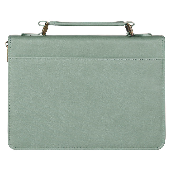 Saved by Grace Teal Faux Leather Bible Bag