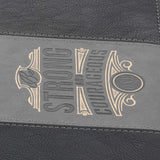 Be Strong and Courageous Black and Grey Faux Leather Bible Bag