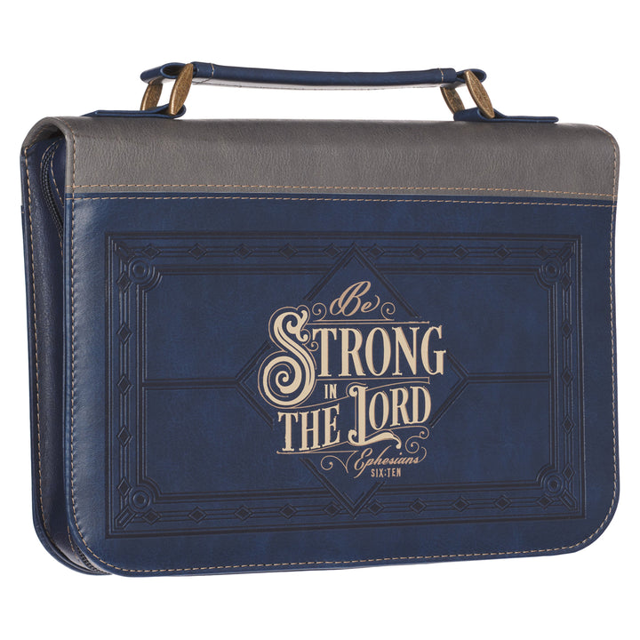 Be Strong in The Lord Faux Leather Bible Bag