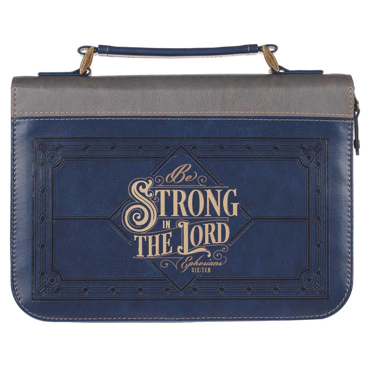 Be Strong in The Lord Faux Leather Bible Bag